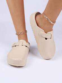 Comfort EVA Clogs - , Non-Slip Work Shoes For Chefs & Nurses - Waterproof & Oil-Resistant Kitchen Footwear With Stylish Casual Design - Khaki - View 2