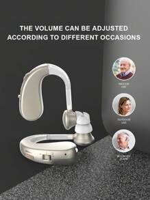 Two Ear-Hanging Hearing AIDS For The Elderly, Rechargeable Hearing-Aid Amplifiers To Help And Assist Hearing, Adult Hearing AIDS With Noise Elimination Function, And Listening Digital Equipment To Improve Hearing.