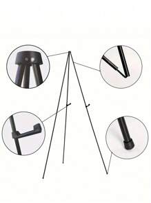 1PC 66inch Foldable Easel Stand, Baby Shower Sign Easel Stand - Portable Display Stand - Holds 5lbs" For Baby Shower Party Banner And Poster Display Adjustable Metal Tripod Ground And Tabletop Easel Stand, Large Floor Adjustable Metal Painting Easel Tripod Black Base Easter Gift,Wedding Basics Easel Stand Instant Floor Poster Lightweight Collapsible Birthday Wedding Outdoor Decoration