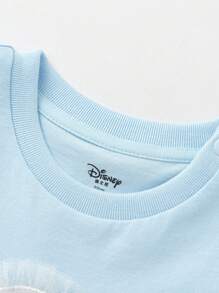 Balabala Balabala Baby Girls' Elsa Dress - Short Sleeve Light Blue With Ruffles - Soft & Comfortable