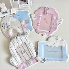 Giá đỡ thẻ ảnh Kpop dễ thương có móc khóa 3 inch giá đỡ thẻ ảnh ID mini bảo vệ văn phòng phẩm, đồ dùng học tập, trở lại trường - Nhiều màu - Xem 4