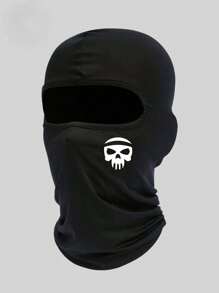 1pc Balaclava Face Mask, Summer Cooling Neck Gaiter, UV Protector Motorcycle Ski Scarf For Men/Women Halloween Skull Skeleton - Multicolor - View 3