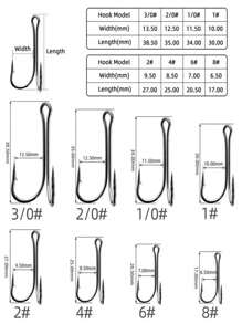 10pcs Explosive Double Hook, Frog Hook, Claw Hook, Large Eye Hook, Suitable For Lure Fishing Accessories - Black and White - View 5