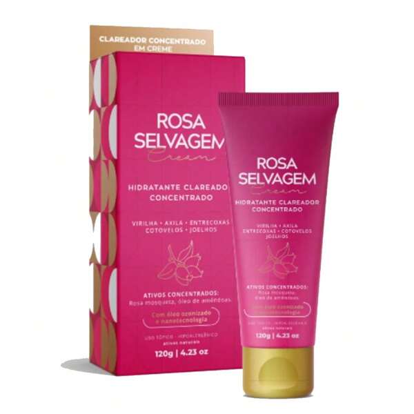 Rosa Selvagem Creme Hidratante Clareador Concentrado 120g Festa Junina