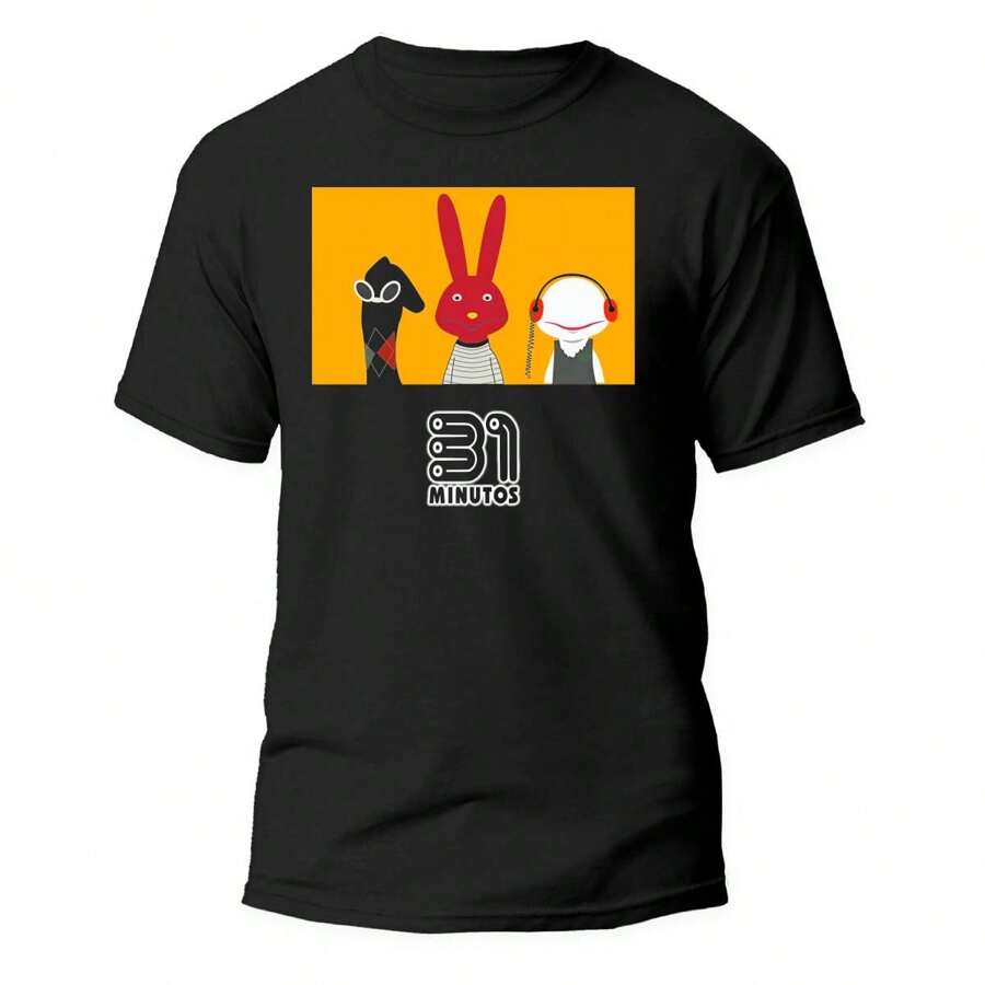 PLAYERA NEGRA ESTAMPADO 31 MIN 100% ALGODÓN 15 - Negro - Ver 1