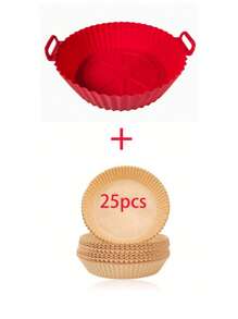 1 件空气炸锅垫，可折叠、可重复使用的硅胶烘焙垫，适用于烤盘 - 彩色 - 查看 14