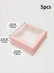 5pcs/10pcs/15pcs Valentine's Day Window Bread Boxes, Suitable For Macarons, Pastries, Chocolates, Cookies, Party, Birthday, Wedding - Paper - View 15