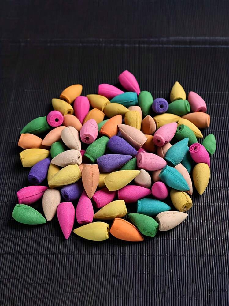 100pcs Natural Reflux Fragrance Tower Fragrance Ornamental Smoke Fragrance Laoshan Sandalwood Household Tea Ceremony Club Fragrance Indoor Aromatherapy Reflux Fragrance - Multicolor - View 3