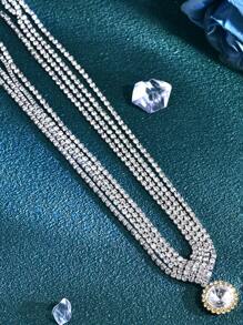 Elegant Women's Hair Accessory Chain, Luxury Crystal Hair Jewelry Headpiece For Brides, Wedding, Birthday Party, Performance Head Jewelry Luxurious Bridal Head Chain For Wedding