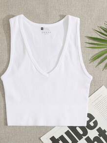 2pcs Women Multicolor Sports & Yoga Set, V-Neck Crop Top, Nylon Moisture Wicking Breathable Seamless Knit Sports Cami, Casual Open Back Base Layer Top