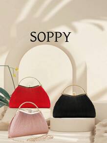 Rhinestone-Embellished Gold Evening Clutch Bag, Princess Style, Small Square Bag Suitable For Wedding Bride, Gift For Mom