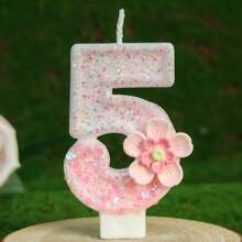 Shiny Pink Number Candles, Birthday Candles, Birthday Decorations, Happy Birthday, Cake Candles, Room Decorations