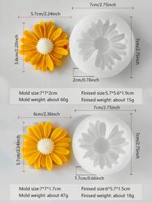 1pc Daisy Floral Butterfly Silicone Mold, For Handmade Candle, Clay Decoration, Resin Crafts, Etc. Suitable As Wedding Table Decor, Spring Party Gift, Mother's Day Craft, Made Of & Material, High-Quality Nature-Inspired Design