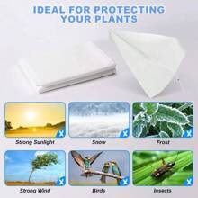 Cubierta para Plantas, Cubierta Cálida de Invierno, Bolsa Protectora para Árboles y Arbustos, Protección contra Heladas para Plantas de Jardín, Árbol Pequeño contra el Frío - Blanco - Ver 6
