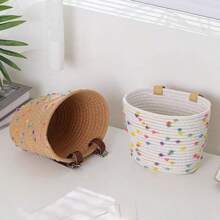 1 pieza Cesta de bicicleta, cesta de bicicleta para niño y niña, cesta de bicicleta tejida con cuerda de sisal, accesorios decorativos lindos para bicicletas, bicicletas de equilibrio y scooters - Multicolor - Ver 4