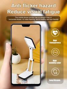 Lámpara de escritorio plegable LED, ligera, portátil, para interiores, dormitorio, dormitorio, habitación, sobremesa, lámpara, iluminación suave, luz de lectura amigable con los ojos, iluminación de emergencia para exteriores - luz blanca - Ver 8