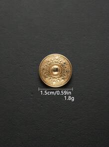 Set de 8 piezas/paquete de botones grandes y redondos con textura vintage y diseño de tótem, adecuados para uniformes, ropa especial, decoración, camisas, suéteres, trajes, abrigos, chaquetas, botones de metal, accesorios de costura DIY de artesanía