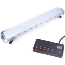 Emergency Strobe Light, 21 Flashing Modes Strobe 96 LED Strip Flash Lamp With Digital Display Switch, LED Strobe Lights Bars For Bar Traffic Trucks - Amber+White - View 3