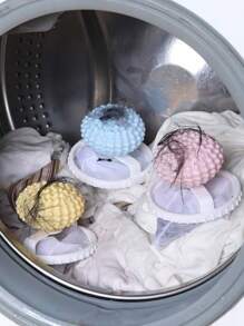 1pc Washing Machine Lint Mesh Filter Bag, Floating Particle Filter & Clothing Cleaning Brush 2-In-1 Ball