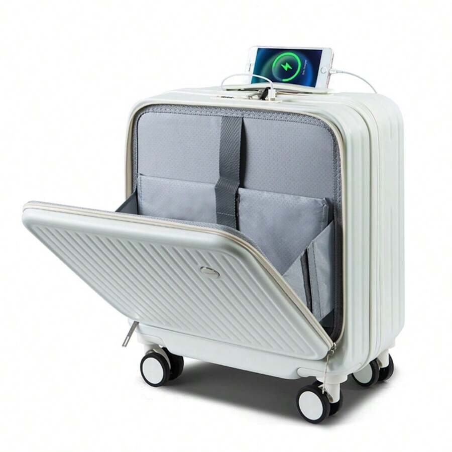 Boîte à mot de passe multifonctionnelle à ouverture frontale, bagage cabine de 18 pouces, valise de voyage unisexe, sac de remise des diplômes pour l'école, accessoires scolaires, fournitures scolaires