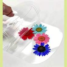 1 st. 20 st. Willekeurige 5 stijlen handgemaakte geperste droge bloemen blad transparante bladwijzers, creatieve lente in een fles bladwijzers