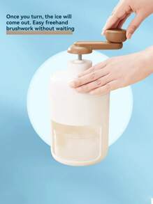 1pc Hand-Operated Ice Breaker, Hand-Operated Crusher, Portable Chopper, Transparent Stainless Steel Crusher, Beverage Machine, Used For Rapid Self-Made Shaved Ice, Snow Cone, Smoothies, Cocktails, Etc., Equipped With Stainless Steel Blades For Easy Cleaning And Storage, Summer Ice Trays & Bins, Summer Kitchen Accessories