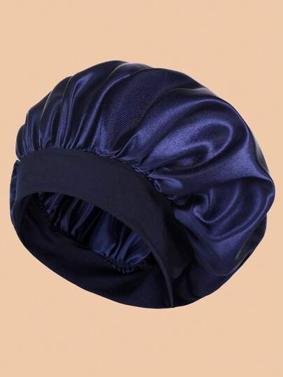 1 pieza Gorro de dormir ancho de satén y elástico alta para el cuidado del cabello de las mujeres