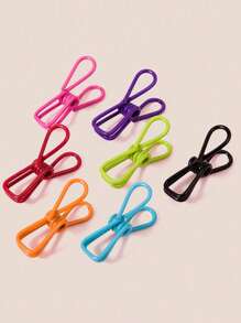 10 Peças Clipe de Vedação Portátil de Cor Aleatória, Grampo de Vedação de Aço Inoxidável, Clipe de Vedação de Saco de Lanche, Adequado para Pregador de Roupa e Vedação de Armazenamento de Sacolas de Alimentos & Grampo de Esboço - Multicolorido - Visão 2