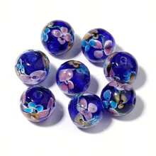 10-Piece Mixed Color Petal Design Handmade Glass Beads DIY Jewelry Making- Perfect For Earrings, Bracelets, Necklaces, Etc.