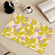时尚无花果图案 PU 餐垫，防水、防油、耐热餐桌垫