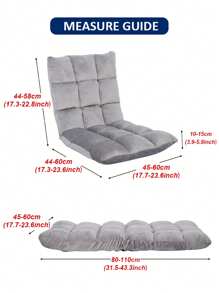 1pc Printed Portable Floor Chair Cushion Cover, Elastic Removable Flower Pattern Floor Chair Slipcover