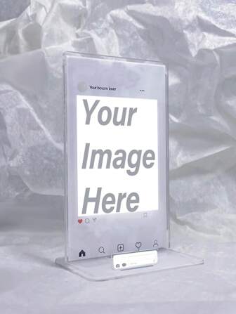 1pc Customized Collage Photo Holder Phone Stand, Dual-Layer Display Stand For Personal Images, Celebrity Idol, Desktop Decor, Collectible Gift