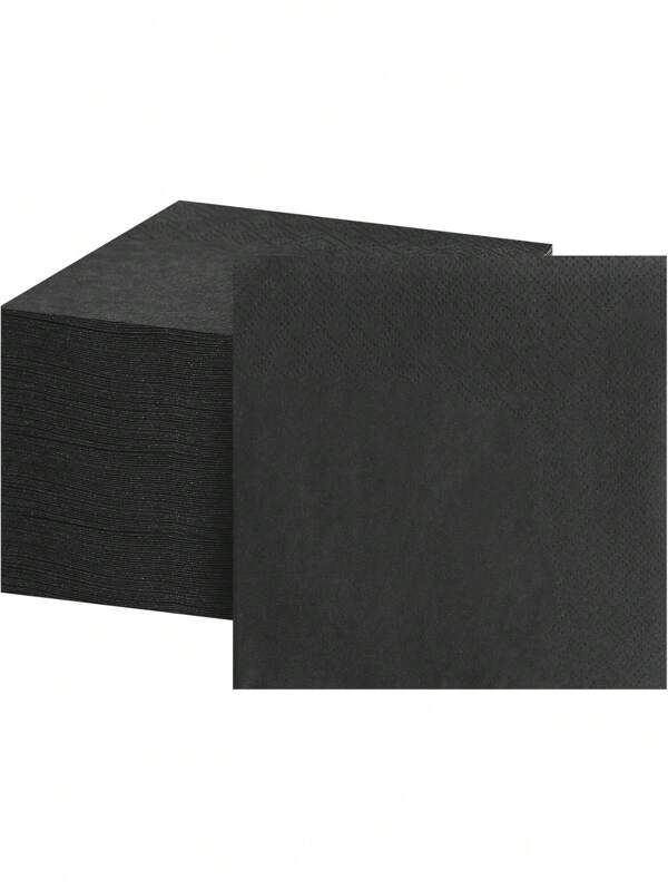 20/60/100 peças guardanapos pretos para coquetel, guardanapos pretos para bebidas descartáveis 5" x 5" e desdobráveis 10" x 10" guardanapos de papel pretos para bar, casamentos, aniversários, dia das mães, dia dos pais