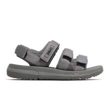 CAMEL CROWN Men's Sandals, Summer Non-Slip Soft Bottom Beach Shoes, Hook And Loop Closure - Charcoal Grey - View 2