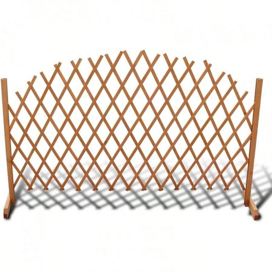 Trellis Fence Solid Wood,Expandable Garden Trellis Fence For Home Yard Garden Plant Climb Trellis Partition Decorative 5' 11" X 3' 3"