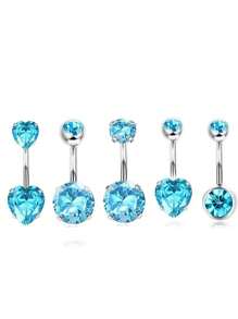 14g Titanium Navel Piercing Jewelry - Internally Threaded Navel Ring - Multicolor - View 5