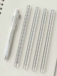 15cm Transparent Plastic Triangle Ruler, Student Stationery Supplies Triangle Scale Ruler, Available In Multiple Colors,School Supplies,Back To School