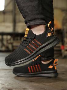 Obuwie robocze ochronne, obuwie robocze antyprzebiciowe, oddychające i wygodne trampki robocze, męskie buty robocze antyprzebiciowe, buty ochronne w bardzo dużym rozmiarze, obuwie robocze ochronne - Czarny i żółty - Zobacz 4