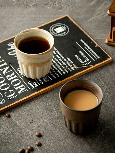 1pc 220ml复古陶瓷可乐杯大号单杯日式复古风早餐牛奶杯慕斯蛋糕杯陶瓷马克杯情侣杯返校