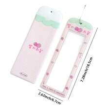 相片卡夹，PVC相片卡夹形透明卡套学生校园卡访问袋，学校用品，返校 - 彩色 - 查看 3