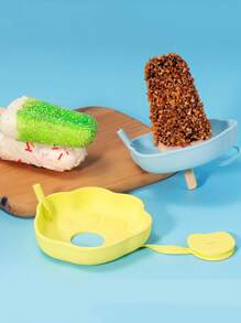 Dụng cụ hứng kem nhỏ giọt kiểu chân mèo, Giá đựng kem que bằng silicon có đế chống nhỏ giọt, Khay khuôn làm kem que di động, Dụng cụ nhà bếp cho tiệc hè, bãi biển, cắm trại, ngày lễ - Nhiều màu - Xem 3