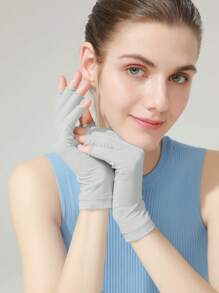 GOLOVEJOY 1 Paio di nuovi guanti senza dita da donna per il ciclismo, con protezione solare e finitura antiscivolo, traspiranti e rinfrescanti, adatti per ciclismo, guida, manicure - Multicolore - Visualizzare 6