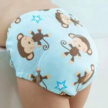 4 pièces de couches lavables et réutilisables pour bébé, étanches, respirantes, 6 couches de protection, 100% polyester, doublure et tissu extérieur imperméable, avec fonction anti-fuite, culottes de propreté, sous-vêtements pour bébé, cadeau de bébé