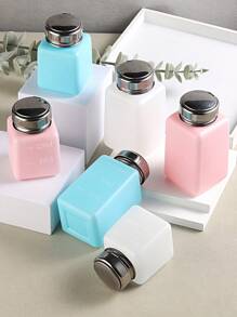 Flacone da 120/180ml di smalto per unghie rimuovitore in bianco/rosa/blu con pompa in acciaio inossidabile, tipo a pressione per la distribuzione del liquido, adatto per rimuovere alcol, smalto per unghie e trucco, con tappo in metallo - Multicolore - Visualizzare 11