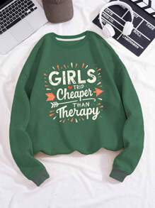 Girls Trip Cheaper Than Therapy Women's Fashion Sweatshirts