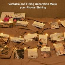 LED Photo Clip String Lights, 3 Meters 20 Clips/5M 30 Clips/10M 50 Clips/15M 50 Clips/20M 100 Clips, Fairy Light Photo Clips, USB/Battery Powered Fairy Lights, Suitable For Dorms, Bedrooms, Christmas, Parties, Weddings, Halloween, Christmas Decor (Warm White)