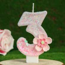 Shiny Pink Number Candles, Birthday Candles, Birthday Decorations, Happy Birthday, Cake Candles, Room Decorations