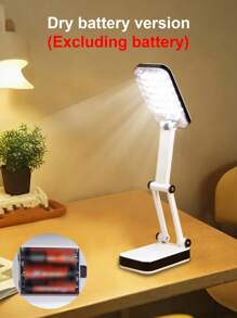 Lámpara de escritorio plegable LED, ligera, portátil, para interiores, dormitorio, dormitorio, habitación, sobremesa, lámpara, iluminación suave, luz de lectura amigable con los ojos, iluminación de emergencia para exteriores - luz blanca - Ver 12