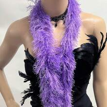 1PC Artificial Feather Artificial Line Ribbon Fire Piece Adult Scarf Ribbon Adult Festival Performance Accessories For Wedding Birthday Tea Party Christmas Hallowmas Costume Decor