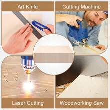 50 Pack Basswood Sheets For Crafts,12"X12"X1/8" 3mm Thick Plywood Sheets With Smooth Surfaces-Unfinished Squares Wood Boards For Laser Cutting, Wood Burning, Architectural Models, Staining - 20包 - 查看 11